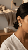 Diaura Elegant Oval Pearl Stud Earrings for Women | Gold Tone Halo Crystal Earrings | Minimal Luxury Everyday Jewelry | Bridal, Party & Wedding Earrings | Lightweight Premium Fashion Jewellery - DIAURA JEWELS