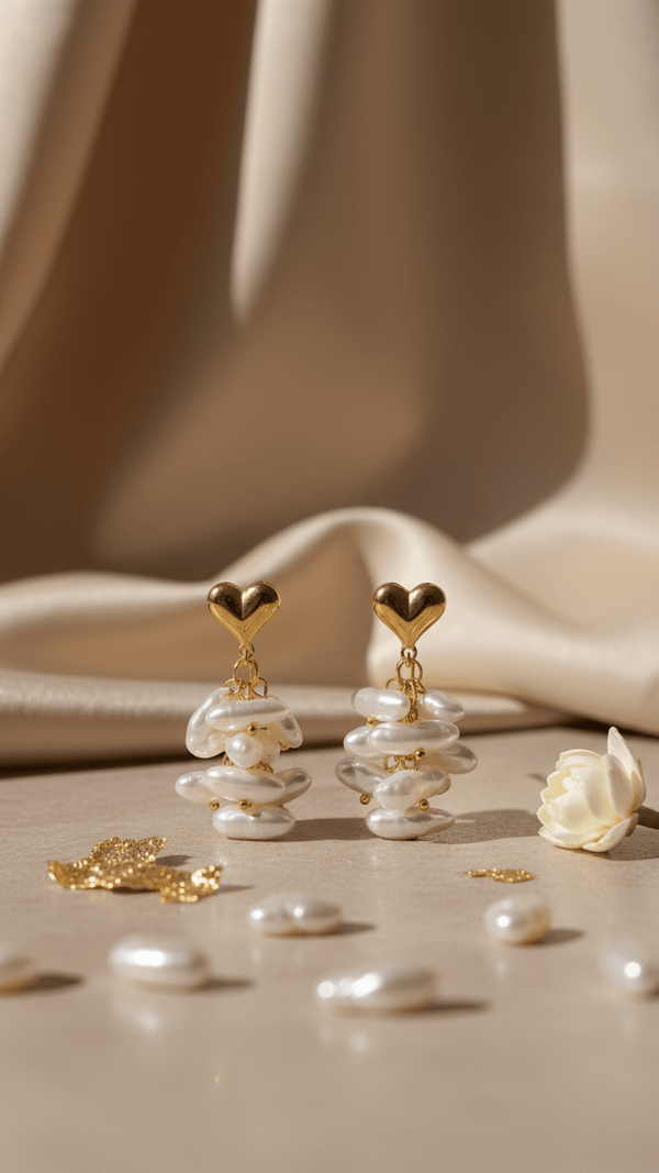 Ethnic Elegance Pearl Drop Earrings for Women - DIAURA JEWELS