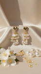 Ethnic Elegance Pearl Drop Earrings for Women