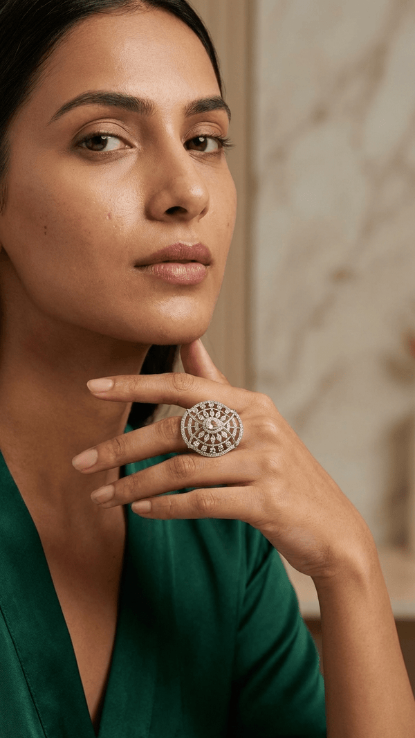 Luxury Zircon Dome Cocktail Statement Ring for Women | Diaura Jewels - DIAURA JEWELS