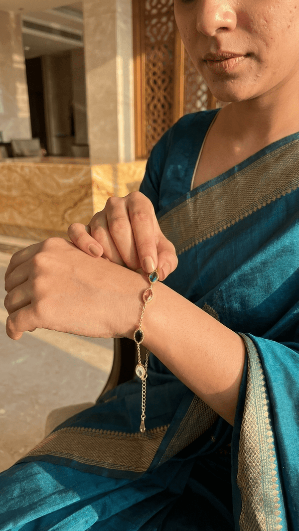 Multi Gemstone Gold Bracelet for Women | Luxury Color Stone Bracelet | Diaura Jewels - DIAURA JEWELS