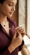 Multi Heart Layered Necklace - Red Black White Heart Charms - DIAURA JEWELS