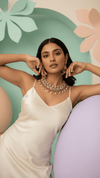 Multicolor Meenakari Kundan Necklace Set Gold Plated | Polki Pearl Choker Jewellery for Wedding | Diaura Jewels - DIAURA JEWELS