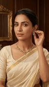 Product Title Mehandi Pattern American Diamond Set - Gold Plated Necklace with Earrings - DIAURA JEWELS