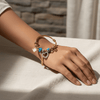 18K Gold Plated Charm Bracelet for Women | Stainless Steel Evil Eye & Heart Charm Adjustable Bracelet | Premium Designer Jewellery – Diaura Jewels - DIAURA JEWELS