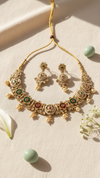 Luxury Kundan Bridal Necklace Set with Earrings | Traditional Indian Gold Plated Wedding Jewelry | Royal Ethnic Statement Necklace for Women