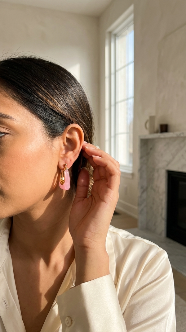 Diaura Turquoise Teardrop Drop Earrings - Gold Plated Aqua Stone Imitation Jewellery for Women