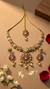 Kundan Polki Meenakari Set with Maang Tikka - Necklace Earrings Bridal