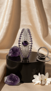 American Diamond Purple Stone Statement Bracelet – Luxury Silver Tone Designer Bracelet for Women | Diaura Jewels - DIAURA JEWELS