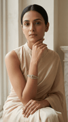 American Diamond Ruby Stone Designer Bangle – Luxury Silver Tone Statement Bracelet for Women | Diaura Jewels - DIAURA JEWELS