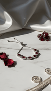 American Diamond Ruby Stone Designer Bracelet – Luxury Silver Tone Elegant Bracelet for Women | Diaura Jewels - DIAURA JEWELS