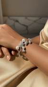 American Diamond Silver Tone Bracelet with Pearl Accents – Luxury Designer Bracelet for Women | Diaura Jewels - DIAURA JEWELS