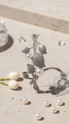 American Diamond Silver Tone Bracelet with Pearl Accents – Luxury Designer Bracelet for Women | Diaura Jewels - DIAURA JEWELS