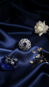 Blue American Diamond Floral Statement Ring for Women | Diaura Jewels - DIAURA JEWELS