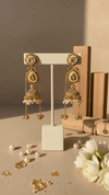 Diaura Chandbali Jhumka Earrings - Gold Plated Green Kundan Imitation Jewellery for Women - DIAURA JEWELS
