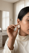 Diaura Elegant Oval Pearl Stud Earrings for Women | Gold Tone Halo Crystal Earrings | Minimal Luxury Everyday Jewelry | Bridal, Party & Wedding Earrings | Lightweight Premium Fashion Jewellery - DIAURA JEWELS