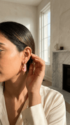 Diaura Turquoise Teardrop Drop Earrings - Gold Plated Aqua Stone Imitation Jewellery for Women - DIAURA JEWELS