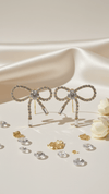 Elegant Gold Plated Bow Drop Earrings with American Diamonds | Diaura Jewels – Festive Party Wear ₹669 - DIAURA JEWELS