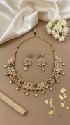 Luxury Kundan Bridal Necklace Set with Earrings | Traditional Indian Gold Plated Wedding Jewelry | Royal Ethnic Statement Necklace for Women - DIAURA JEWELS
