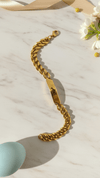 Men’s Premium Gold Cuban Link ID Bracelet – Luxury Stainless Steel Engraved Name Plate Chain | Fashion Statement Bracelet for Men - DIAURA JEWELS