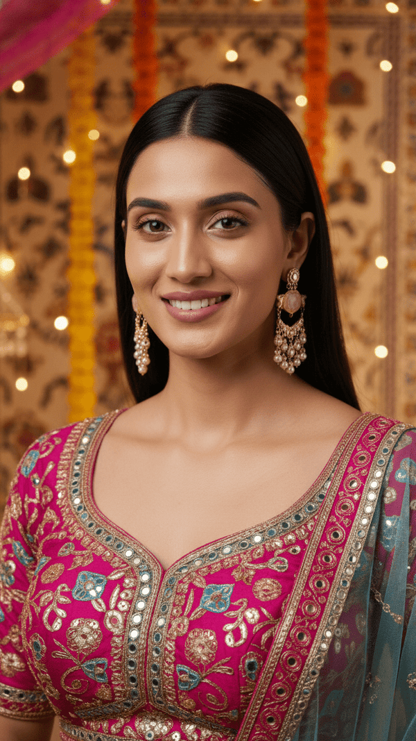 Pink Pearl Chandbali Jhumka Earrings for Women – Gold Plated | Diaura Jewels - DIAURA JEWELS