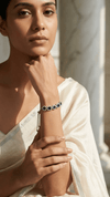 Royal Blue Sapphire Crystal Adjustable Tennis Bracelet – Silver Plated CZ Stone Bracelet for Women - DIAURA JEWELS