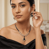 The Empress Sapphire & Diamond Pavé Statement Set | Gold - Plated Bridal Jewellery - DIAURA JEWELS
